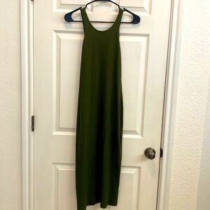 NEW never worn Natasha tonic green rib dress high neck low back size m women